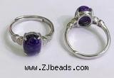 NGR3015 925 sterling silver with 8*10mm oval charoite rings