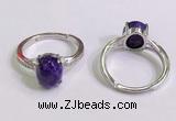 NGR3017 925 sterling silver with 8*10mm oval charoite rings