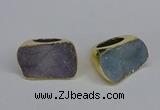 NGR302 25*40mm - 30*35mm freeform druzy agate gemstone rings