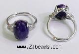 NGR3026 925 sterling silver with 10*14mm oval charoite rings