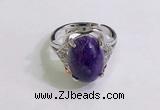 NGR3032 925 sterling silver with 10*14mm oval charoite rings