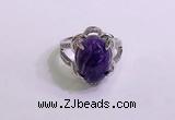 NGR3034 925 sterling silver with 10*14mm oval charoite rings