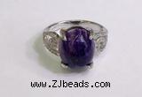 NGR3040 925 sterling silver with 12*14mm oval charoite rings
