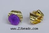 NGR384 18*25mm - 22*28mm freeform druzy agate gemstone rings