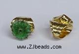 NGR388 18*25mm - 22*28mm freeform druzy agate gemstone rings