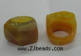 NGR39 20*30*35mm faceted freeform agate gemstone rings