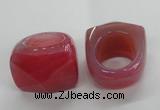 NGR40 20*30*35mm faceted freeform agate gemstone rings