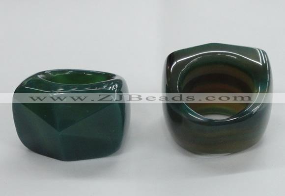 NGR44 20*30*35mm faceted freeform agate gemstone rings