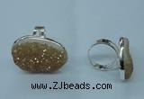 NGR61 25*30mm - 30*40mm freeform plated druzy agate rings