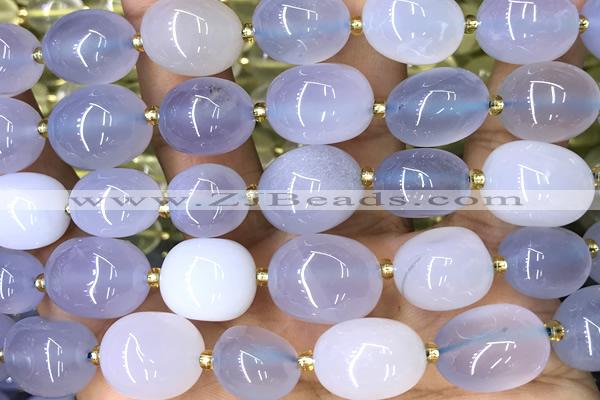 NUGG152 15 inches 10*12mm - 13*18mm nuggets blue chalcedony beads