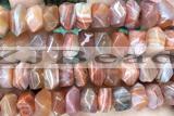 NUGG85 15 inches 12mm - 14mm faceted nuggets agate gemstone beads