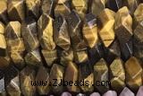 NUGG87 15 inches 13mm - 15mm faceted nuggets yellow tiger eye beads