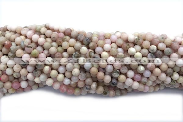 OPAL05 15 inches 6mm round pink opal gemstone beads