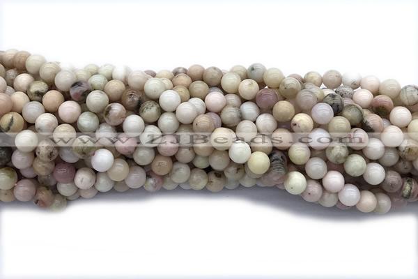 OPAL06 15 inches 8mm round pink opal gemstone beads