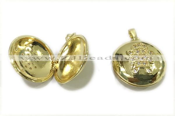 PEND06 18mm copper pendant gold plated