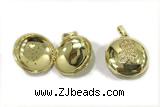 PEND07 18mm copper pendant gold plated