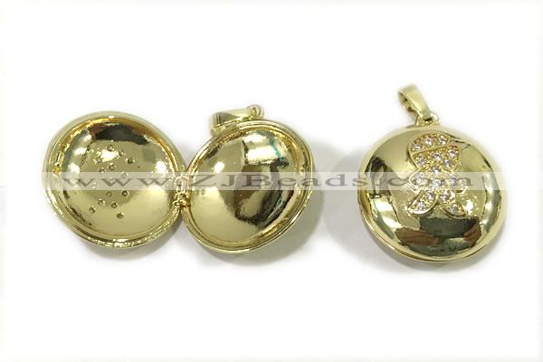 PEND07 18mm copper pendant gold plated