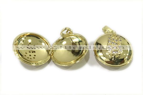 PEND08 18mm copper pendant gold plated