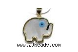 Pend102 20*22mm copper elephant pendant shell gold plated