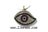 Pend124 16*26mm copper pendant pave zirconia gold plated