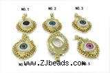 PEND27 22*25mm copper evil eye pendant gold plated