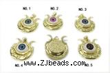PEND28 22*25mm copper evil eye pendant gold plated