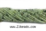 QUAR05 15 inches 4mm round green rutilated quartz gemstone beads