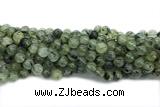 QUAR07 15 inches 8mm round green rutilated quartz gemstone beads