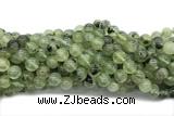 QUAR08 15 inches 10mm round green rutilated quartz gemstone beads