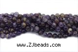 QUAR30 15 inches 10mm round purple phantom quartz gemstone beads