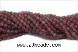 QUAR32 15 inches 8mm round strawberry quartz gemstone beads