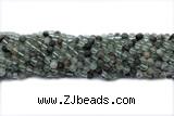 QUAR35 15 inches 6mm round green phantom quartz gemstone beads