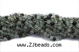 QUAR36 15 inches 8mm round green phantom quartz gemstone beads