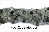 QUAR37 15 inches 10mm round green phantom quartz gemstone beads