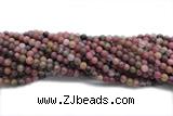 RHOD01 15 inches 6mm round fowlerite gemstone beads