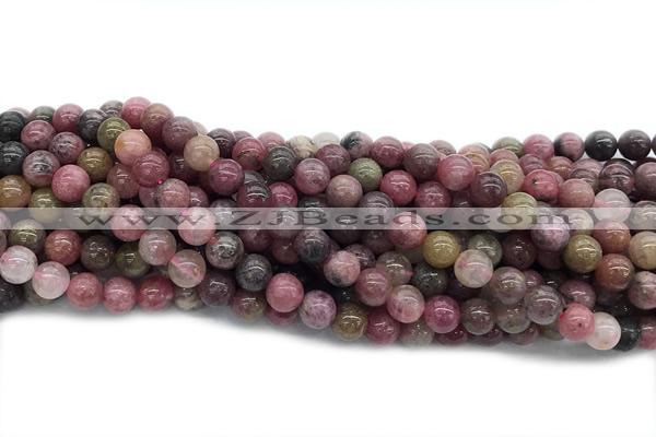 RHOD02 15 inches 8mm round fowlerite gemstone beads