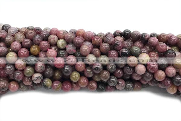 RHOD03 15 inches 10mm round fowlerite gemstone beads
