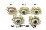 RING05 18*25mm copper evil eye rings gold plated