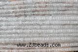ROND230 15 inches 2.5*4mm faceted heishi white jade beads