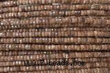 ROND234 15 inches 2.5*4mm faceted heishi goldstone beads