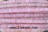 ROND244 15 inches 1.5*6mm heishi rose quartz gemstone beads