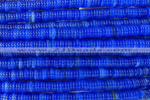 ROND259 15 inches 1.5*6mm heishi jade gemstone beads