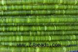 ROND261 15 inches 1.5*6mm heishi jade gemstone beads
