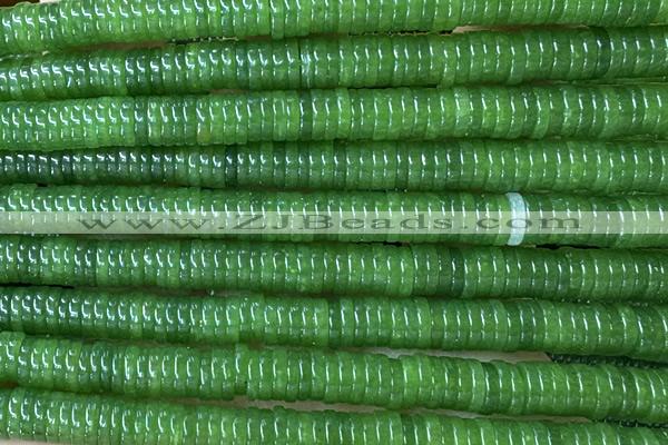 ROND262 15 inches 1.5*6mm heishi jade gemstone beads