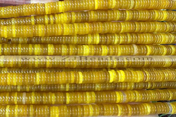 ROND263 15 inches 1.5*6mm heishi jade gemstone beads