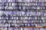 ROND270 15 inches 1.5*6mm heishi amethyst gemstone beads