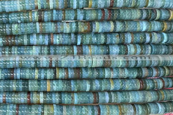 ROND271 15 inches 1.5*6mm heishi jasper gemstone beads