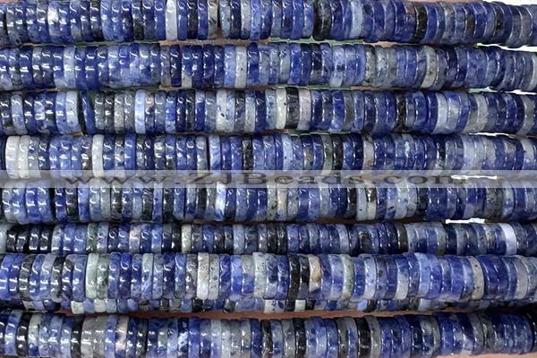 ROND278 15 inches 1.5*6mm heishi sodalite gemstone beads