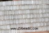 ROND290 15 inches 2*8mm heishi white jade gemstone beads