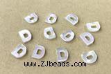Shel18 8*10mm Natural White Shell Alphabet Letter Pendant